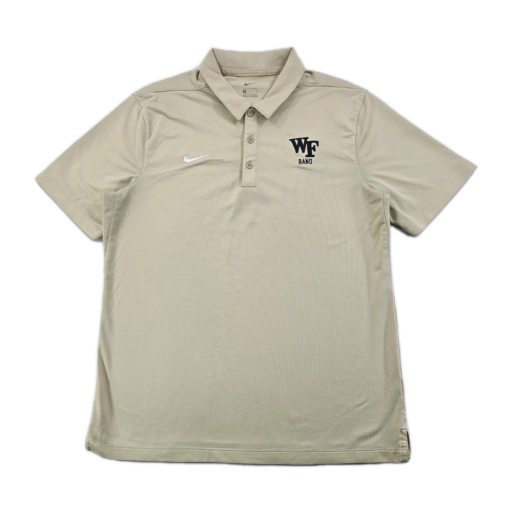 Nike Team Wake Forest Demon Deacons WF Band Golf Polo Men's M Gold Casual Shirt